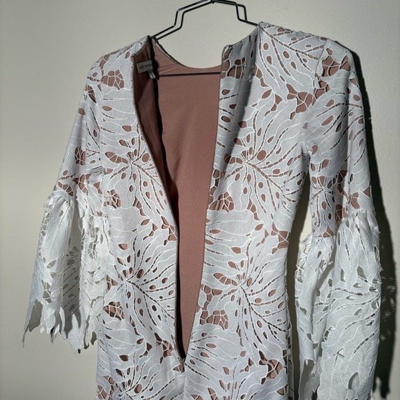 Dress The Population White Nude Bell Sleeve Dress - Picture 9 of 9